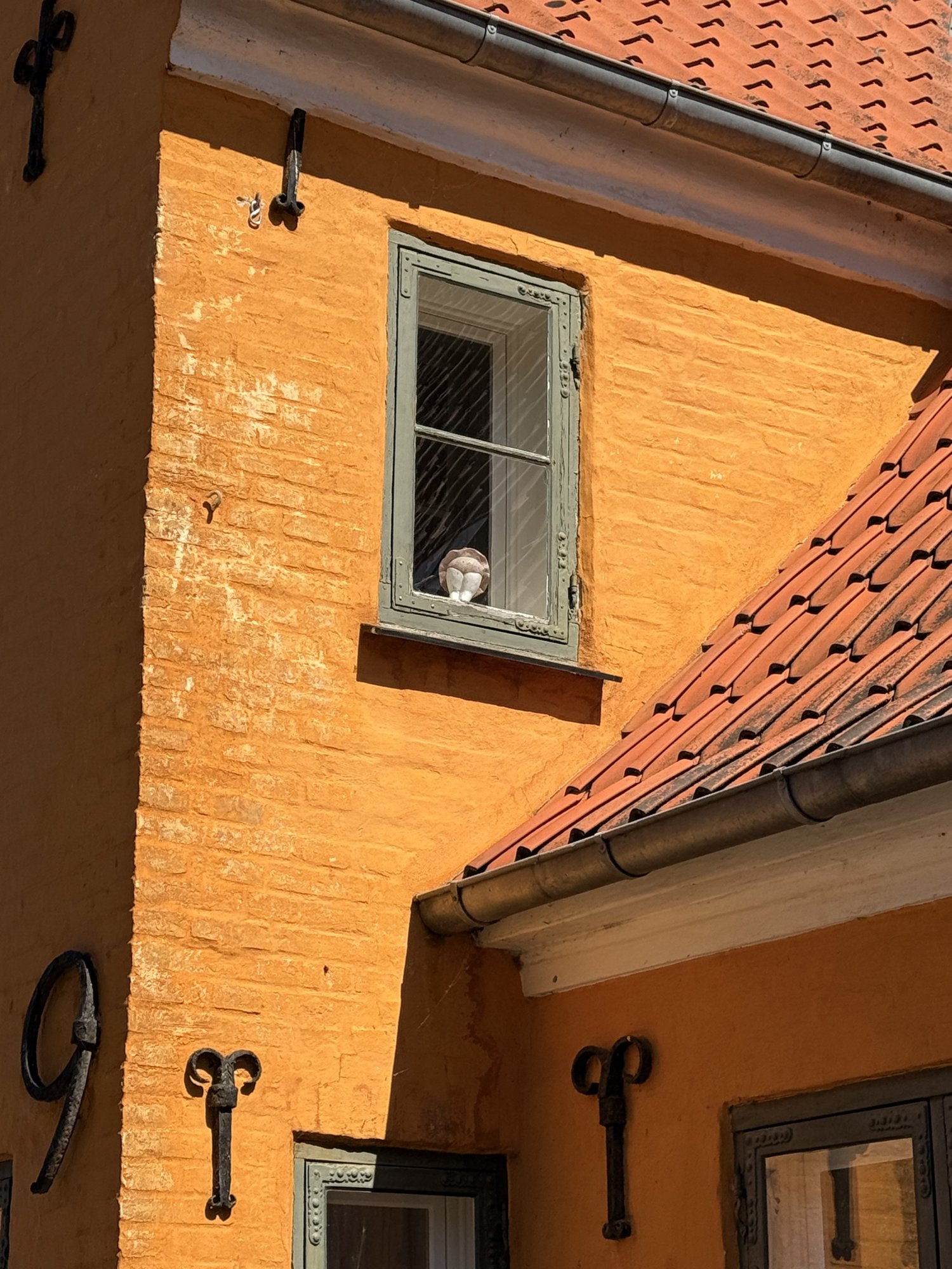 Porzellanfigur in einem Fenster in Ærøskøbing